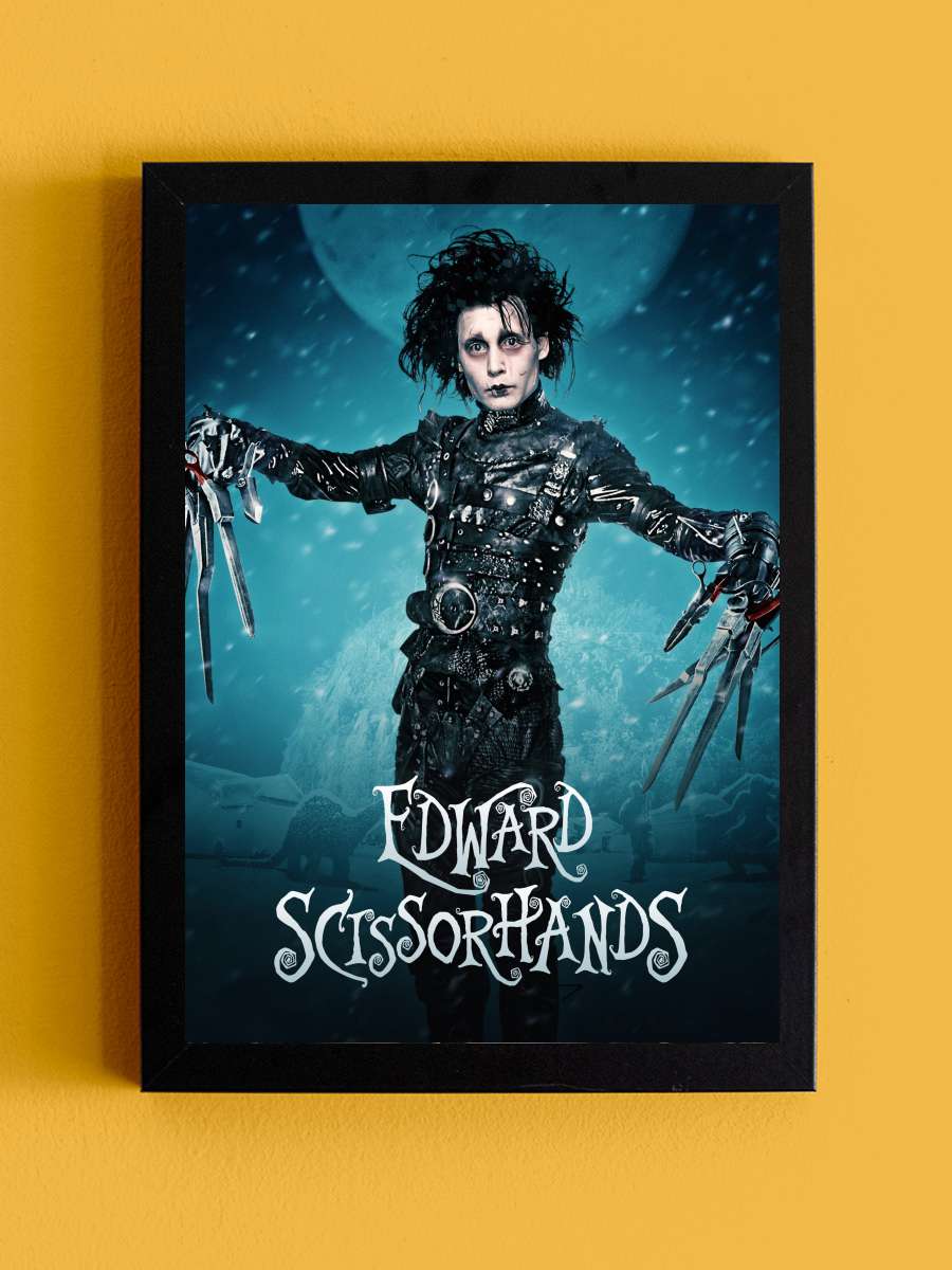 Makas Eller - Edward Scissorhands Film Tablo Siyah Çerçeveli Film Poster Afiş Tablo