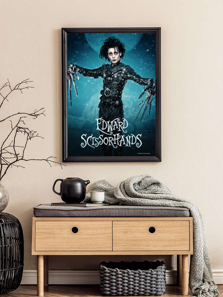 Makas Eller - Edward Scissorhands Film Tablo Siyah Çerçeveli Film Poster Afiş Tablo