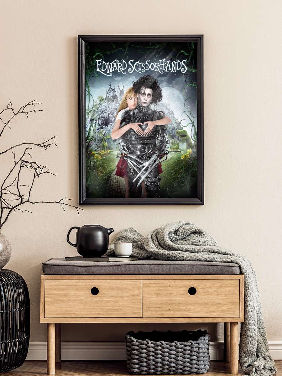 Makas Eller - Edward Scissorhands Film Tablo Siyah Çerçeveli Film Poster Afiş Tablo