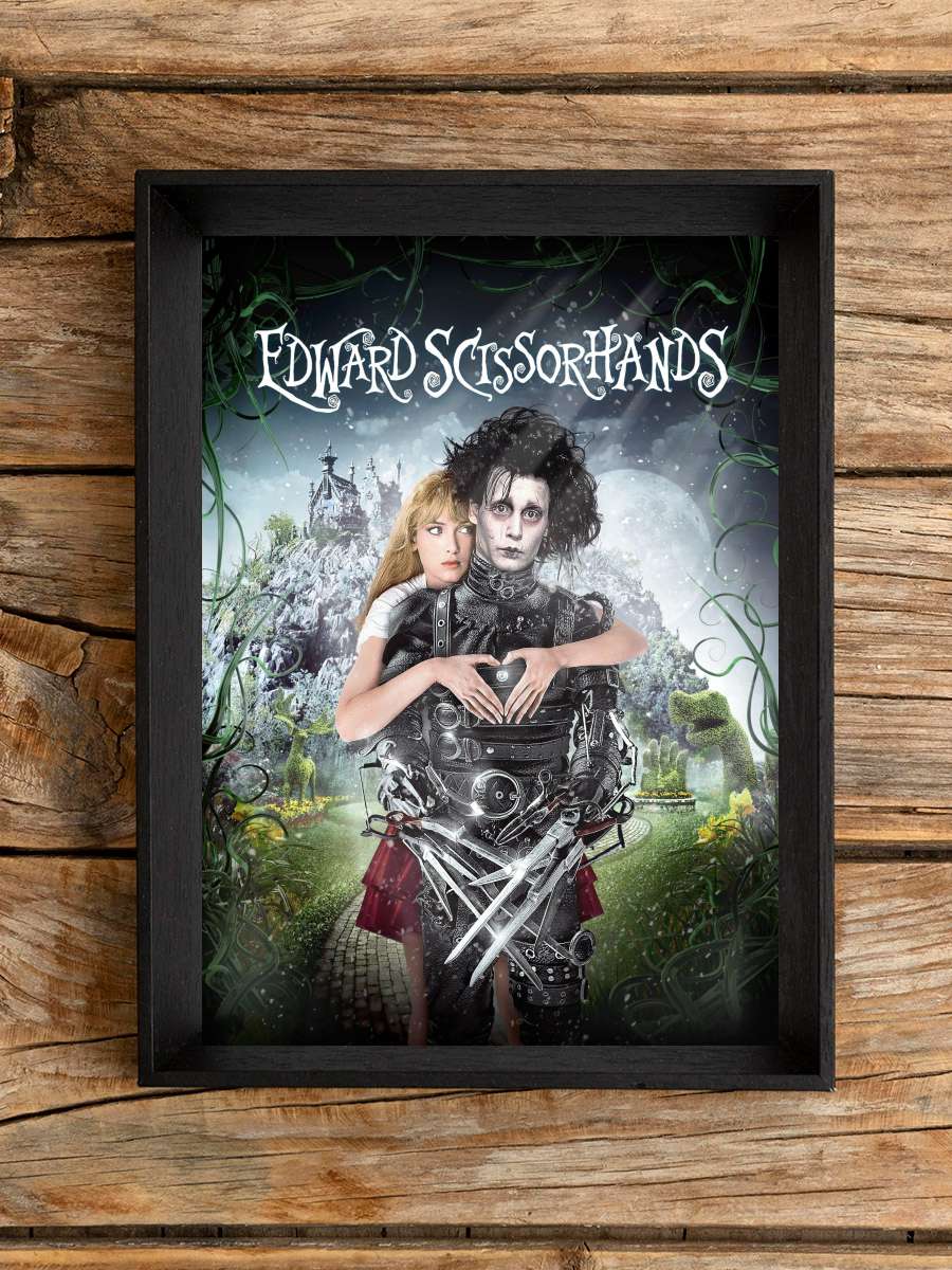 Makas Eller - Edward Scissorhands Film Tablo Siyah Çerçeveli Film Poster Afiş Tablo