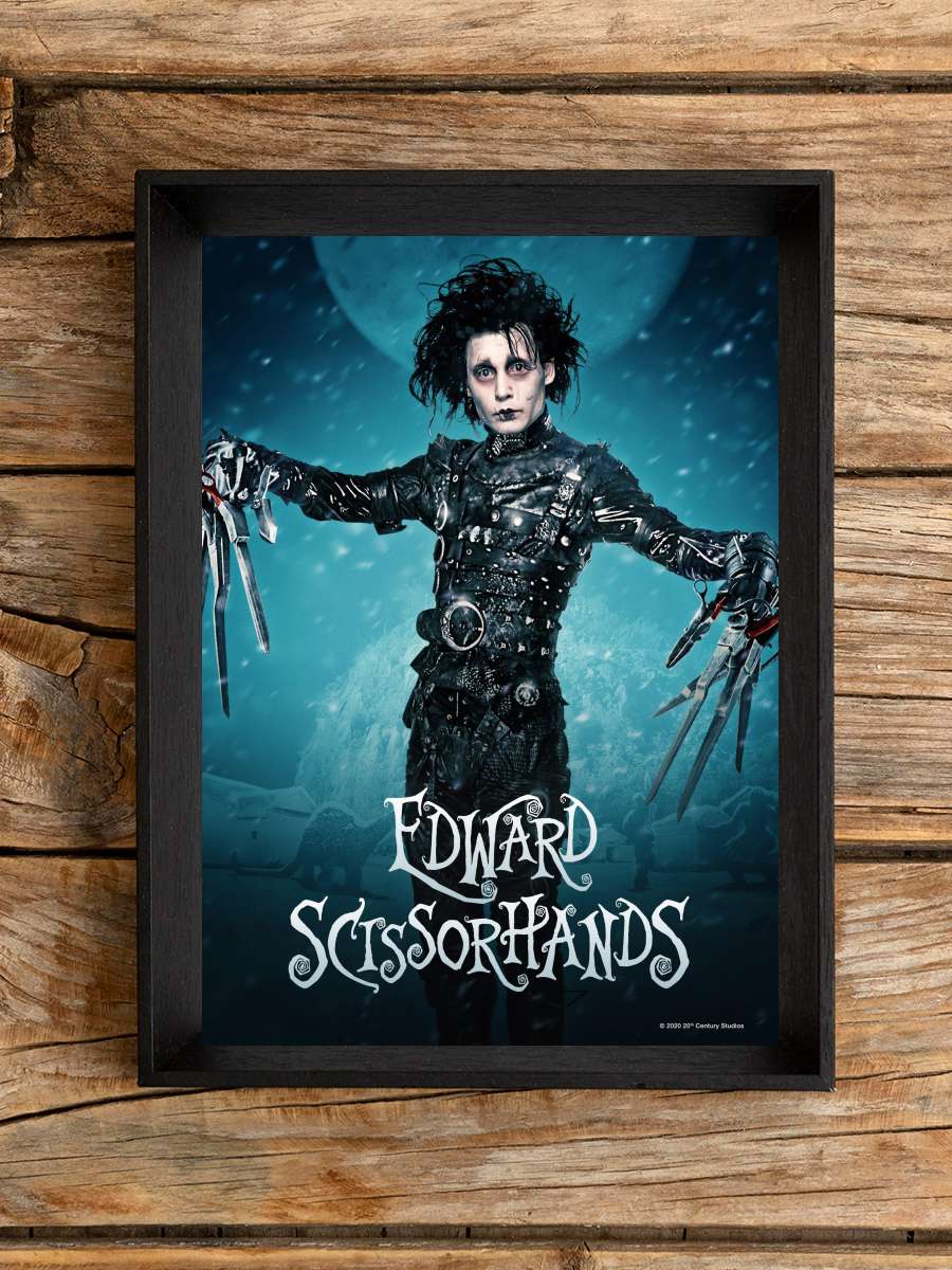 Makas Eller - Edward Scissorhands Film Tablo Siyah Çerçeveli Film Poster Afiş Tablo