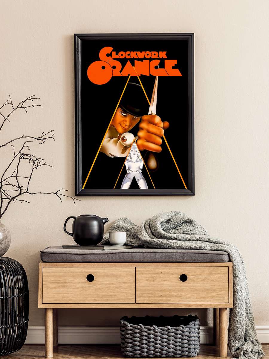 Otomatik Portakal - A Clockwork Orange Film Tablo Siyah Çerçeveli Film Poster Afiş Tablo