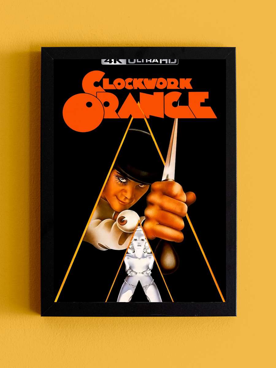 Otomatik Portakal - A Clockwork Orange Film Tablo Siyah Çerçeveli Film Poster Afiş Tablo