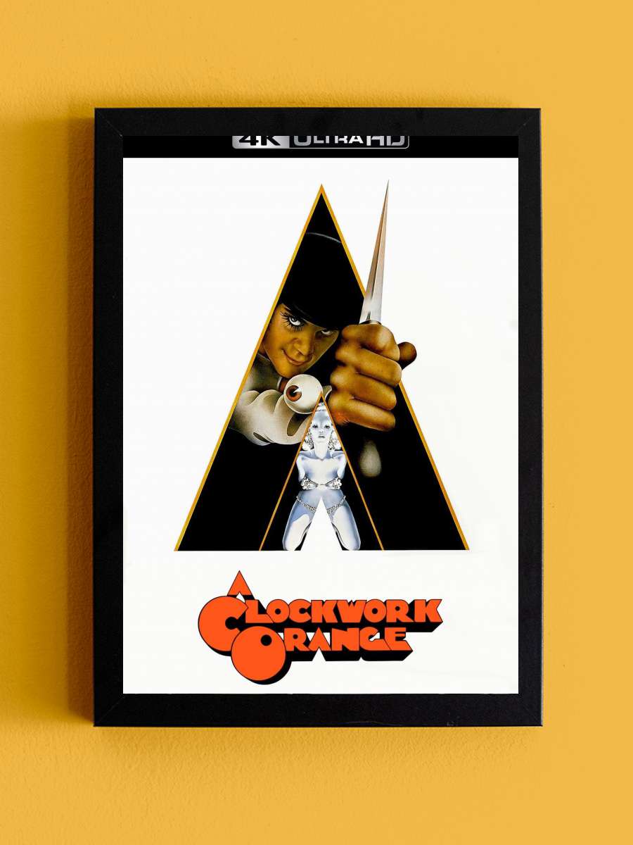 Otomatik Portakal - A Clockwork Orange Film Tablo Siyah Çerçeveli Film Poster Afiş Tablo