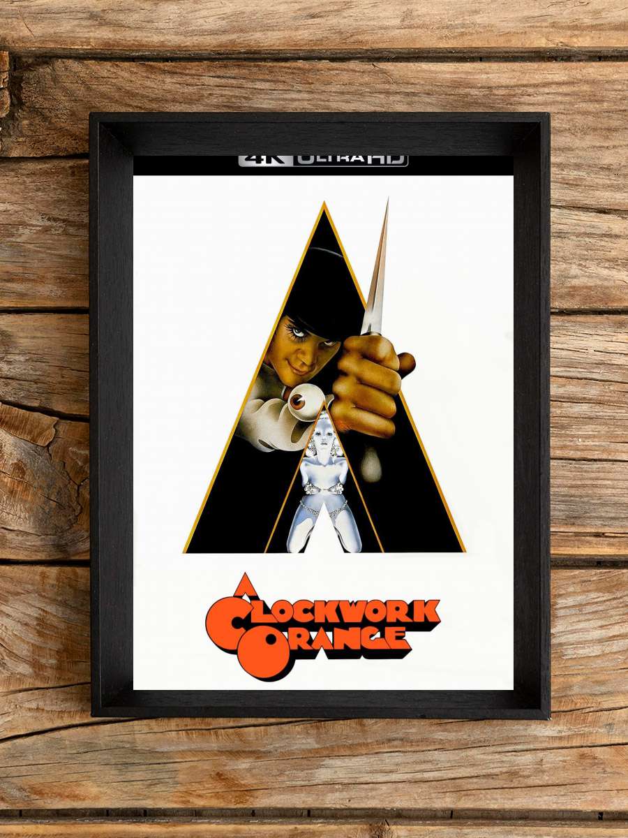 Otomatik Portakal - A Clockwork Orange Film Tablo Siyah Çerçeveli Film Poster Afiş Tablo