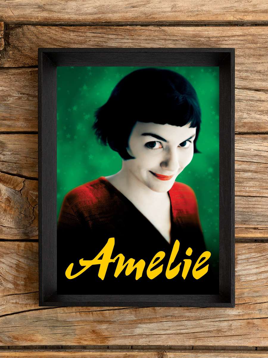 Amelie - Le Fabuleux Destin d'Amélie Poulain Film Tablo Siyah Çerçeveli Film Poster Afiş Tablo