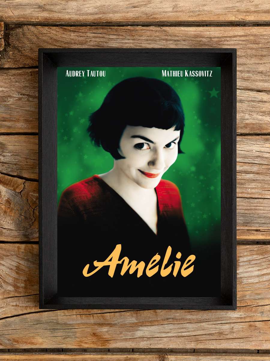 Amelie - Le Fabuleux Destin d'Amélie Poulain Film Tablo Siyah Çerçeveli Film Poster Afiş Tablo