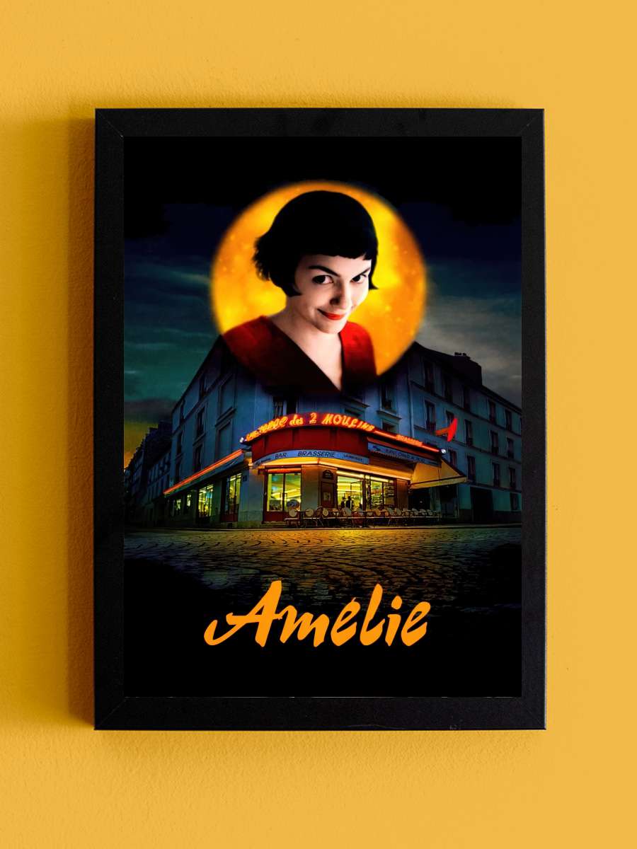 Amelie - Le Fabuleux Destin d'Amélie Poulain Film Tablo Siyah Çerçeveli Film Poster Afiş Tablo