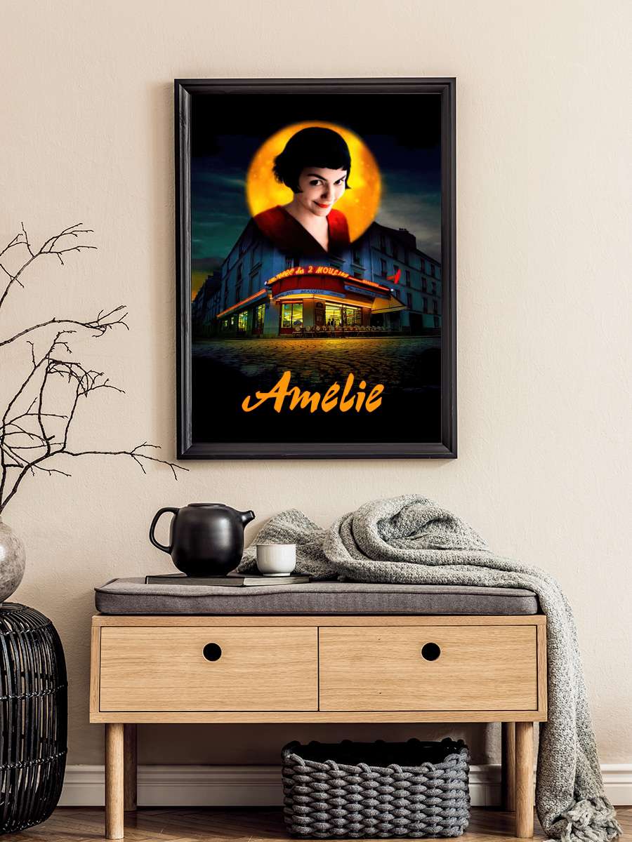 Amelie - Le Fabuleux Destin d'Amélie Poulain Film Tablo Siyah Çerçeveli Film Poster Afiş Tablo