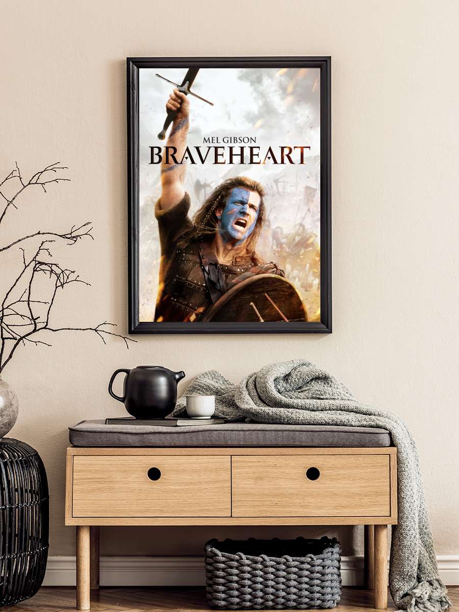 Cesur Yürek - Braveheart Film Tablo Siyah Çerçeveli Film Poster Afiş Tablo