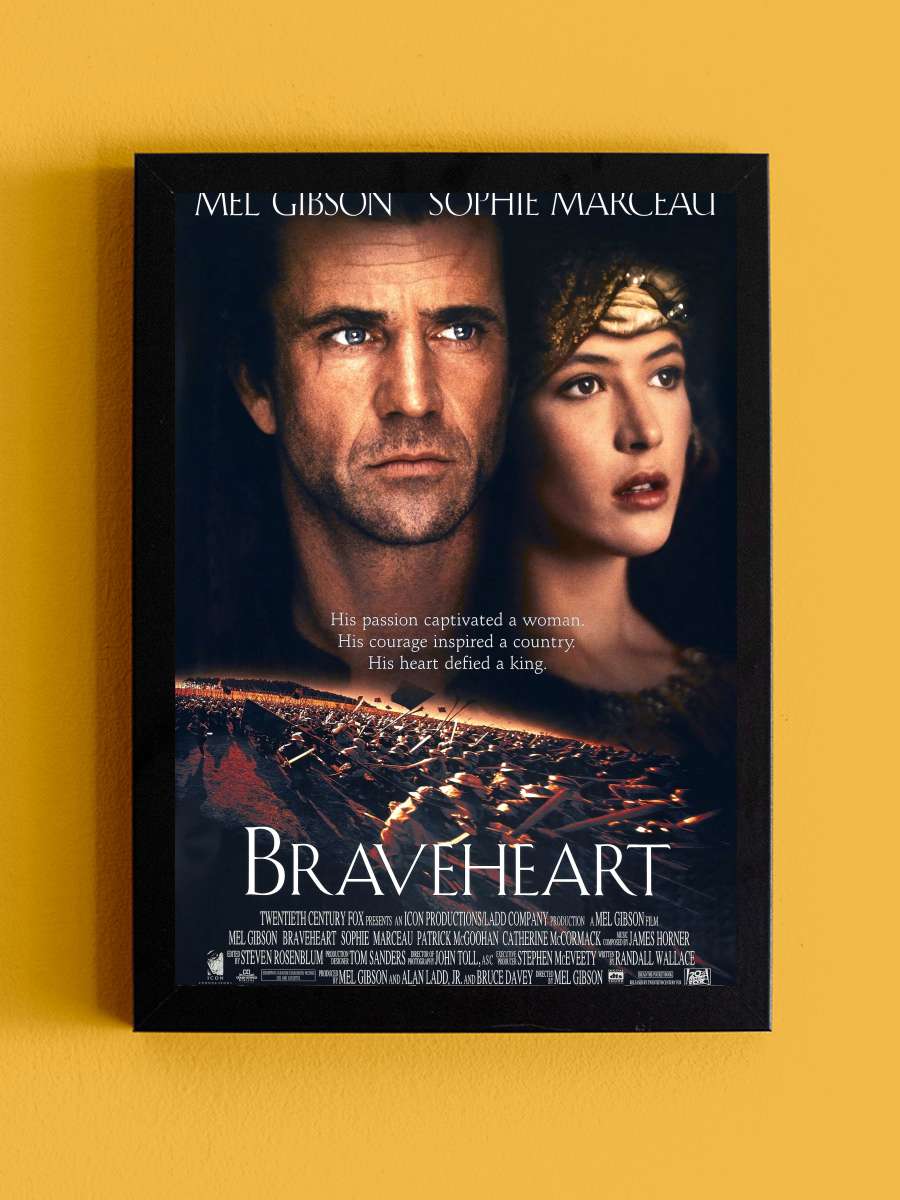 Cesur Yürek - Braveheart Film Tablo Siyah Çerçeveli Film Poster Afiş Tablo