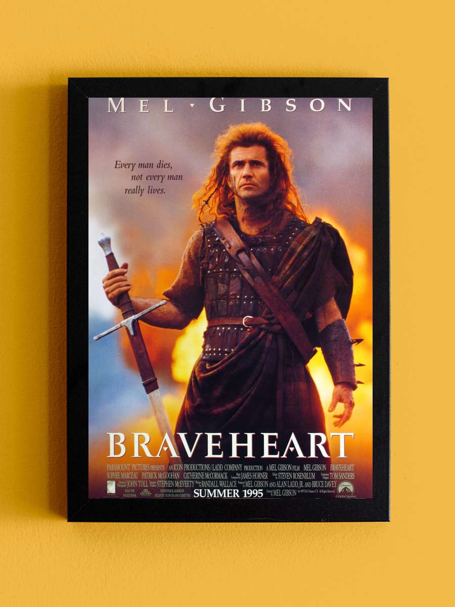 Cesur Yürek - Braveheart Film Tablo Siyah Çerçeveli Film Poster Afiş Tablo