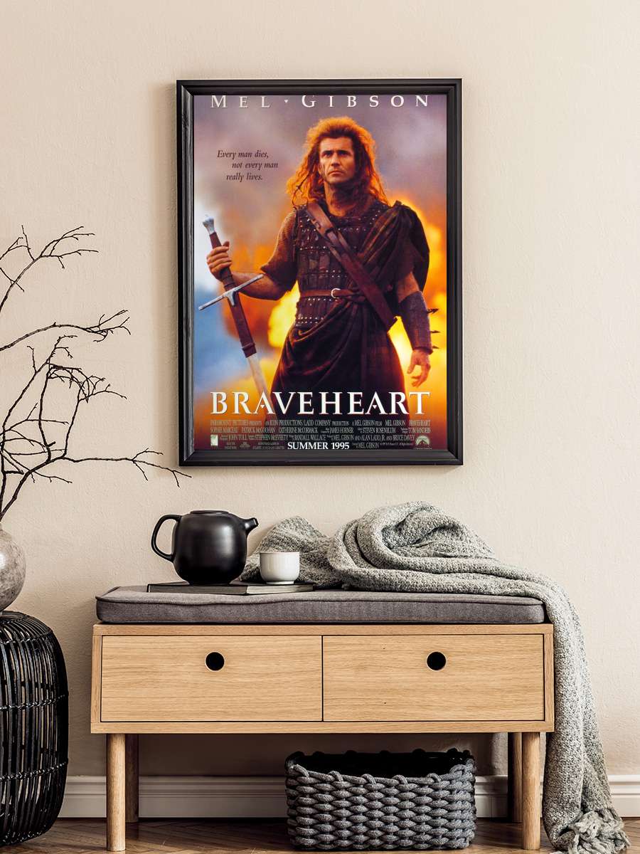 Cesur Yürek - Braveheart Film Tablo Siyah Çerçeveli Film Poster Afiş Tablo