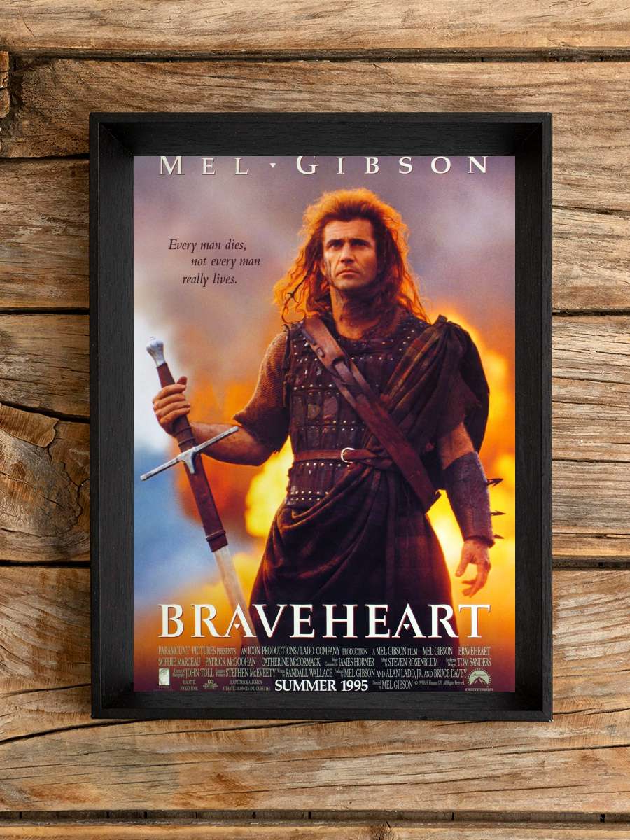 Cesur Yürek - Braveheart Film Tablo Siyah Çerçeveli Film Poster Afiş Tablo