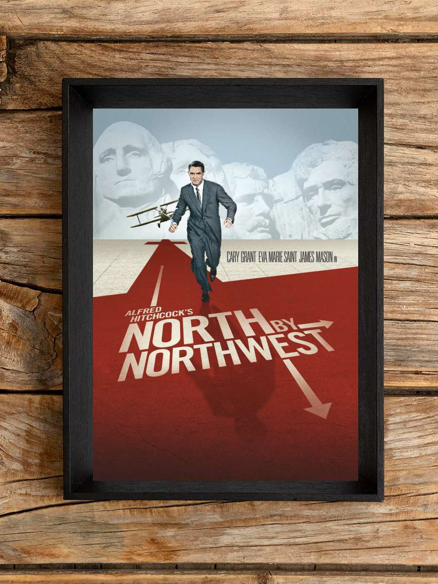 Gizli Teşkilat - North by Northwest Film Tablo Siyah Çerçeveli Film Poster Afiş Tablo