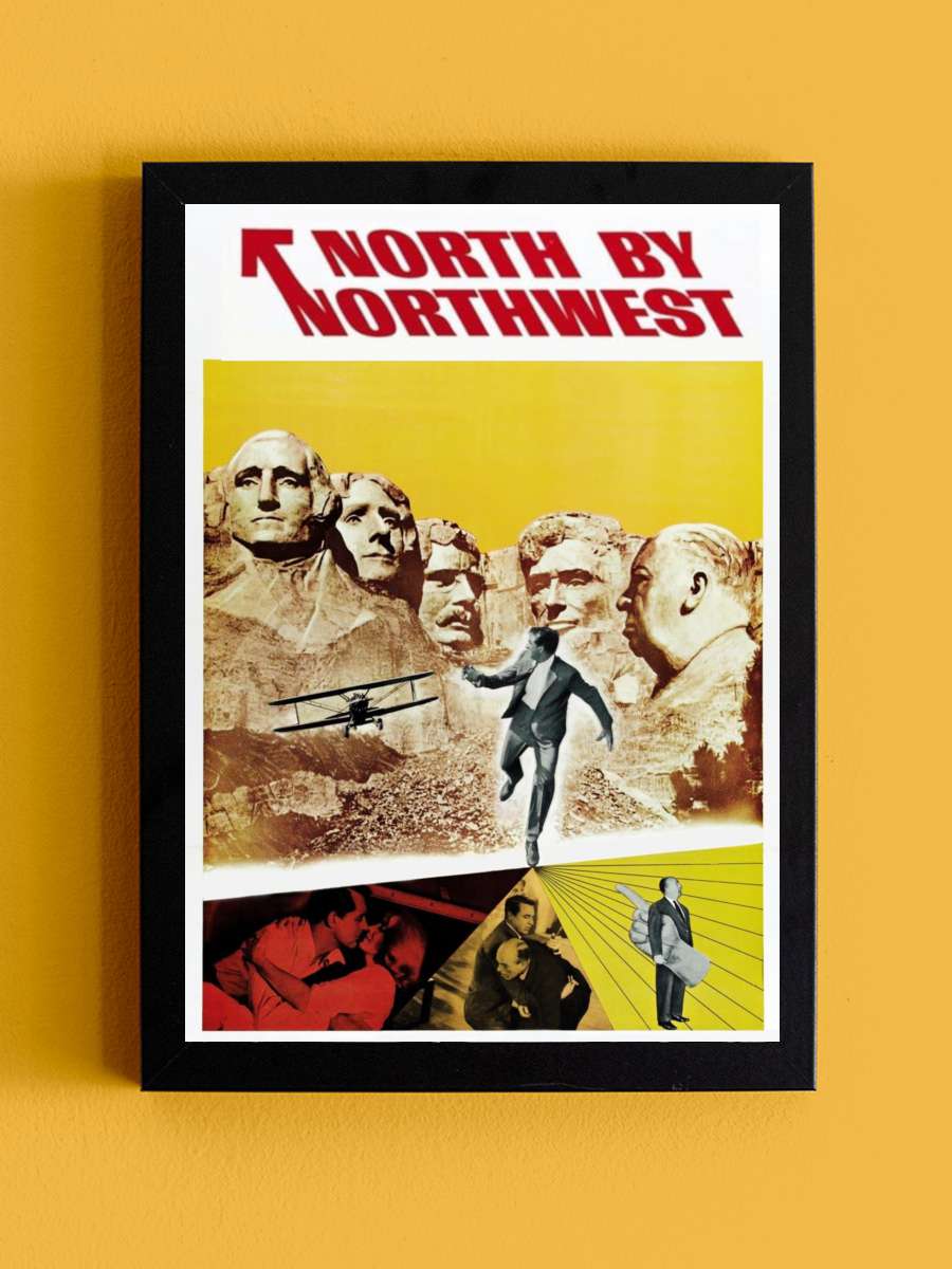 Gizli Teşkilat - North by Northwest Film Tablo Siyah Çerçeveli Film Poster Afiş Tablo