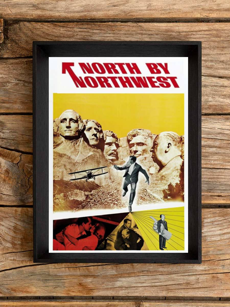 Gizli Teşkilat - North by Northwest Film Tablo Siyah Çerçeveli Film Poster Afiş Tablo