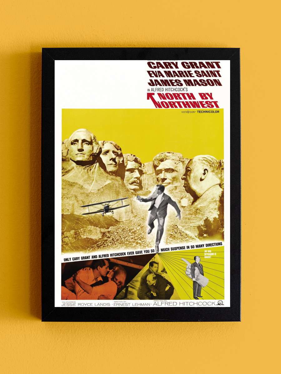 Gizli Teşkilat - North by Northwest Film Tablo Siyah Çerçeveli Film Poster Afiş Tablo