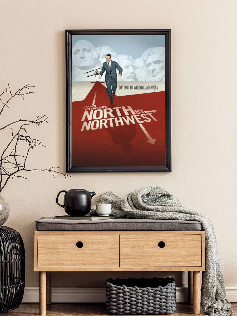 Gizli Teşkilat - North by Northwest Film Tablo Siyah Çerçeveli Film Poster Afiş Tablo