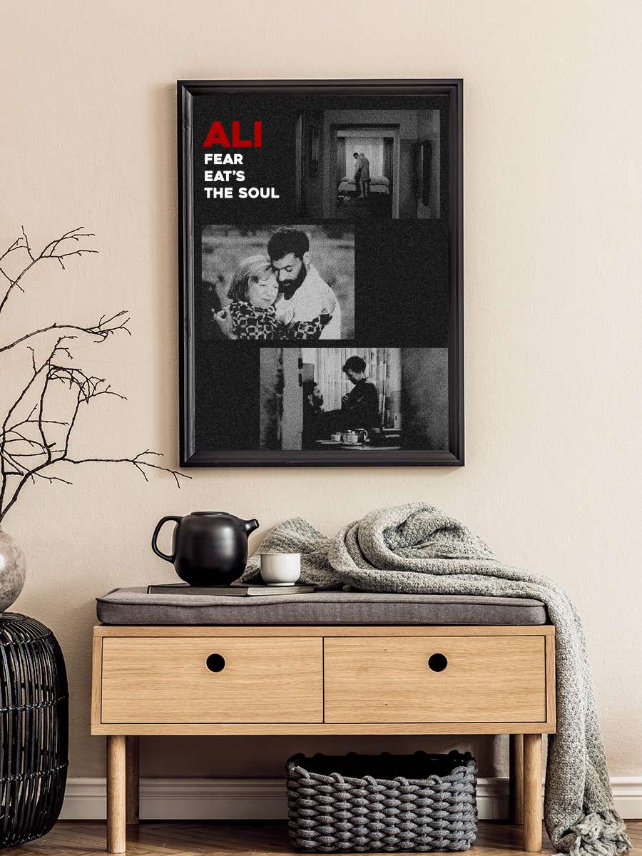 Ali: Korku Ruhu Kemirir - Angst essen Seele auf Film Tablo Siyah Çerçeveli Film Poster Afiş Tablo