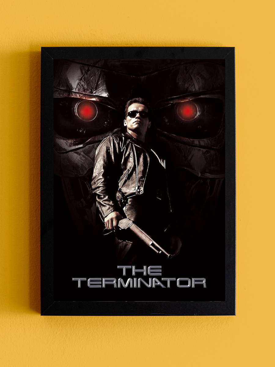 Terminatör - The Terminator Film Tablo Siyah Çerçeveli Film Poster Afiş Tablo