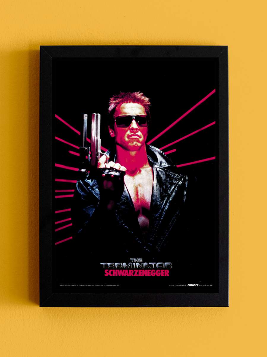 Terminatör - The Terminator Film Tablo Siyah Çerçeveli Film Poster Afiş Tablo