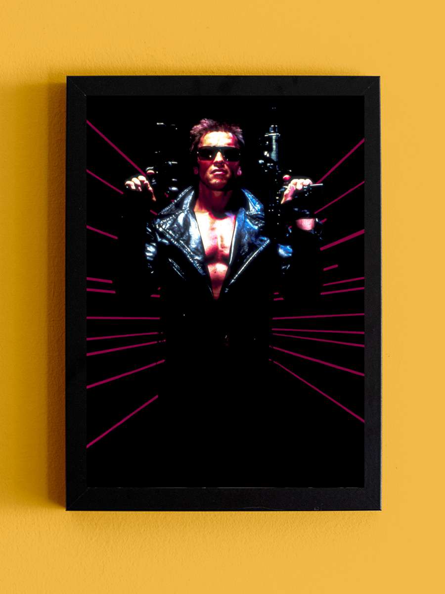 Terminatör - The Terminator Film Tablo Siyah Çerçeveli Film Poster Afiş Tablo