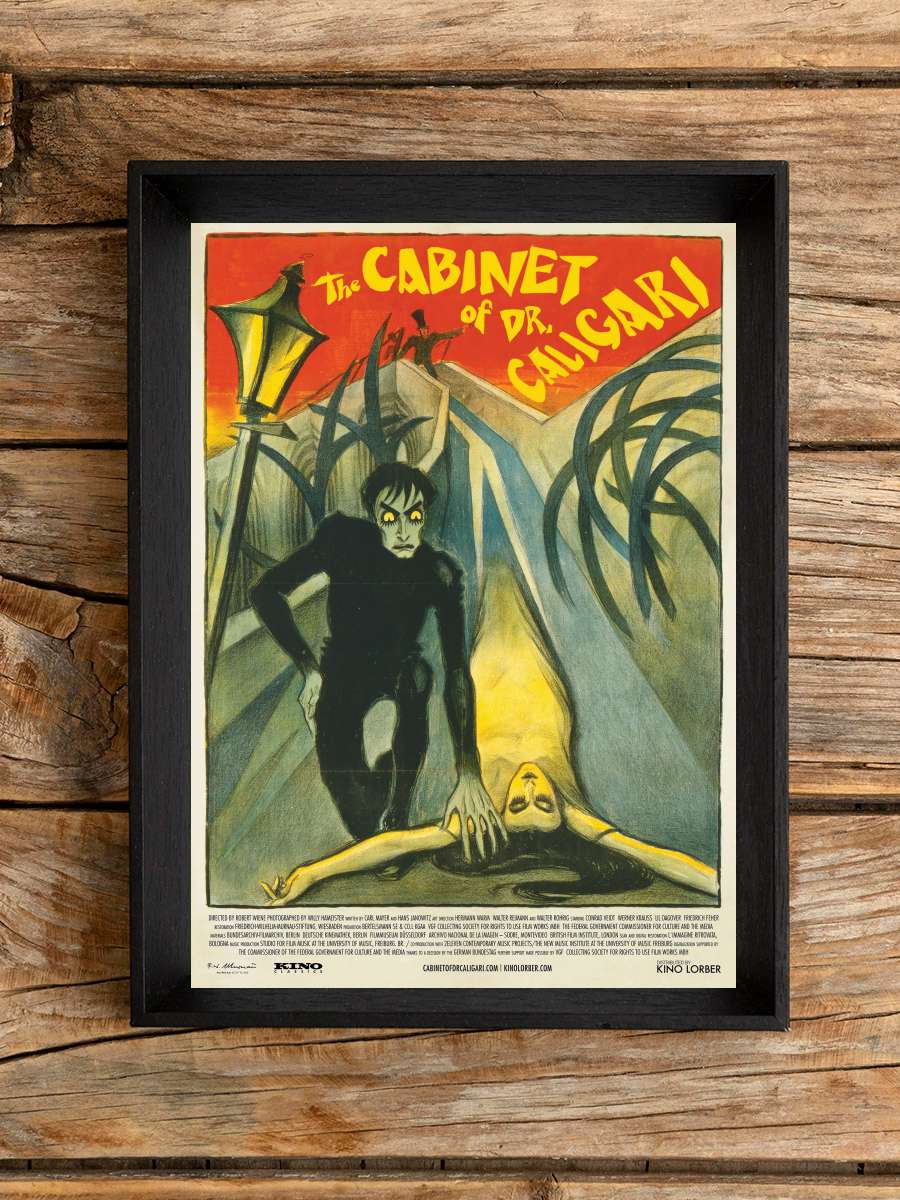 Dr. Caligari'nin Muayenehanesi - Das Cabinet des Dr. Caligari Film Tablo Siyah Çerçeveli Film Poster Afiş Tablo