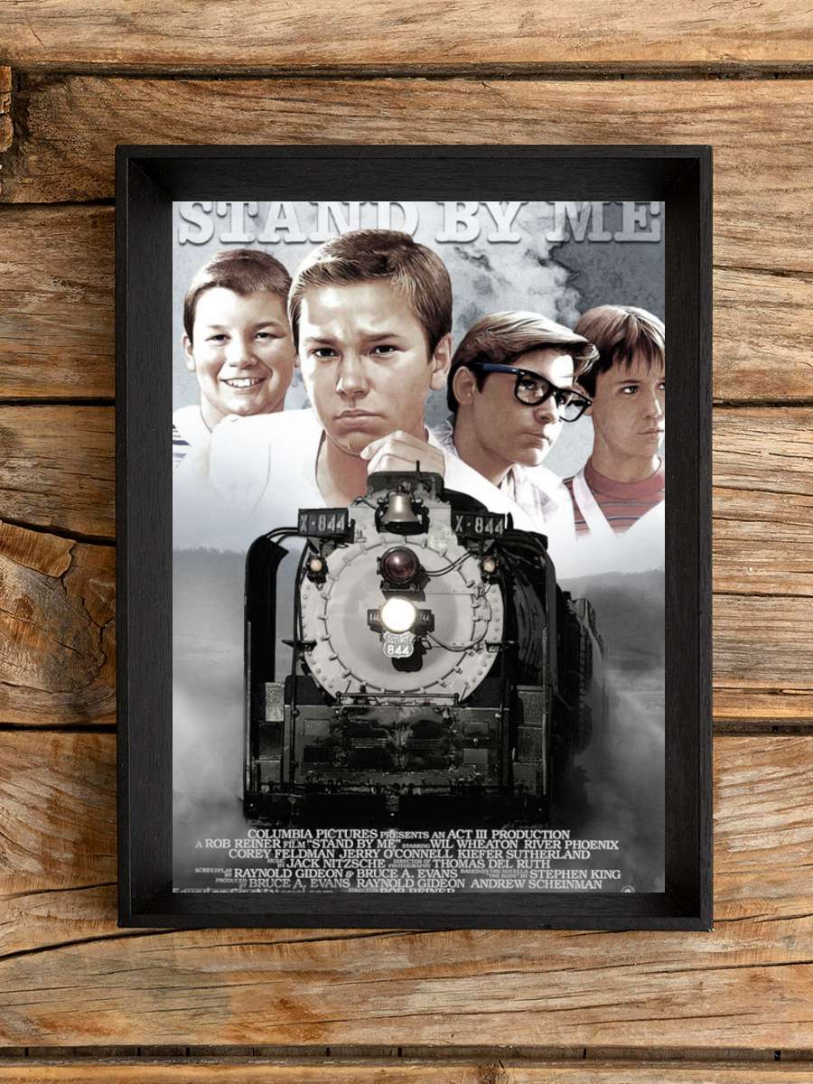 Benimle Kal - Stand by Me Film Tablo Siyah Çerçeveli Film Poster Afiş Tablo