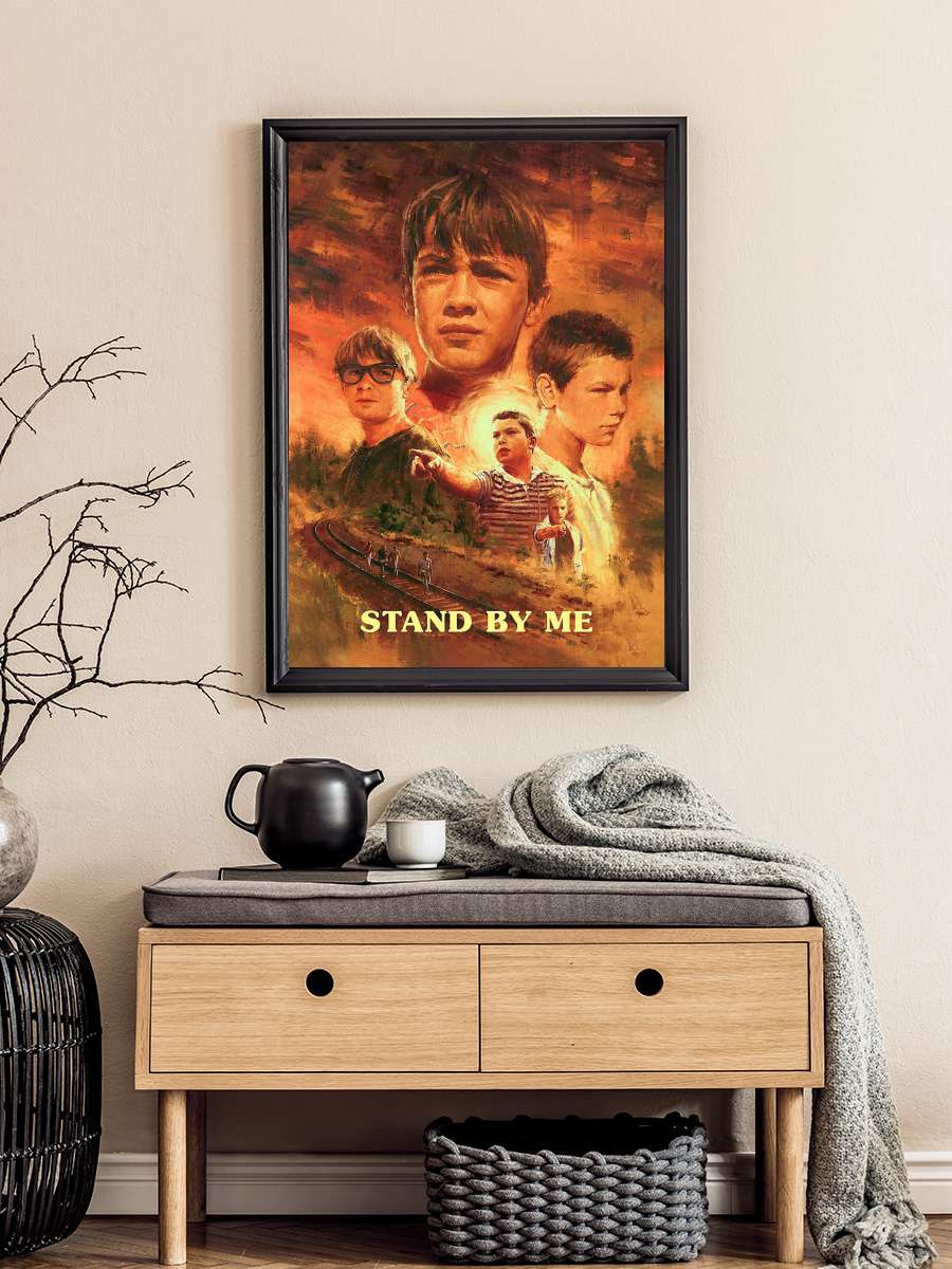 Benimle Kal - Stand by Me Film Tablo Siyah Çerçeveli Film Poster Afiş Tablo