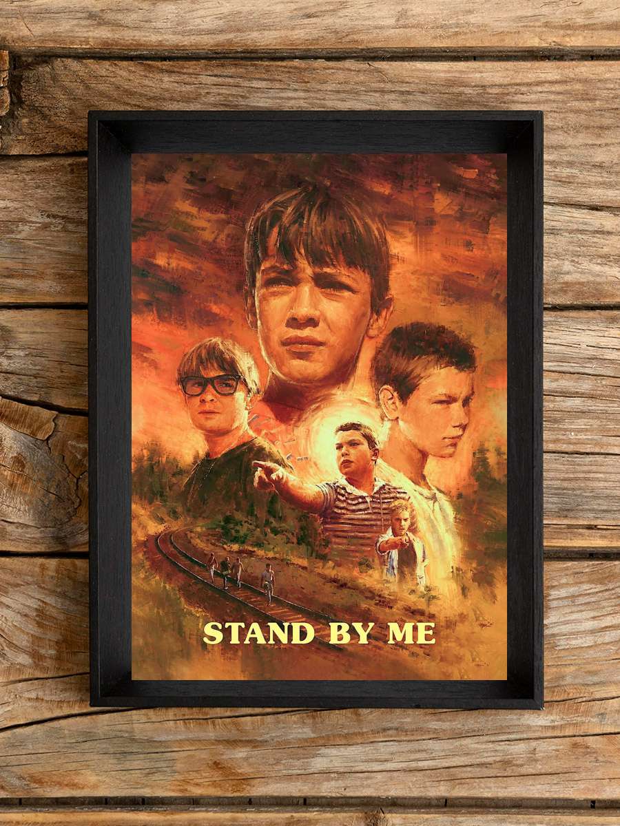 Benimle Kal - Stand by Me Film Tablo Siyah Çerçeveli Film Poster Afiş Tablo