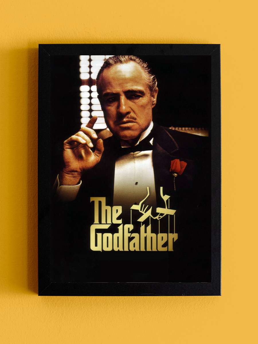 Baba - The Godfather Film Tablo Siyah Çerçeveli Film Poster Afiş Tablo