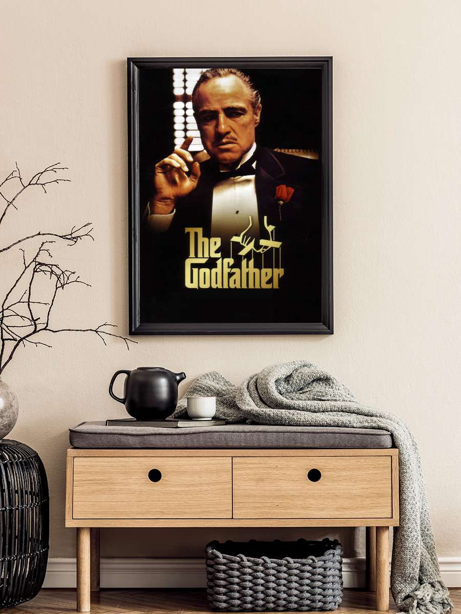 Baba - The Godfather Film Tablo Siyah Çerçeveli Film Poster Afiş Tablo