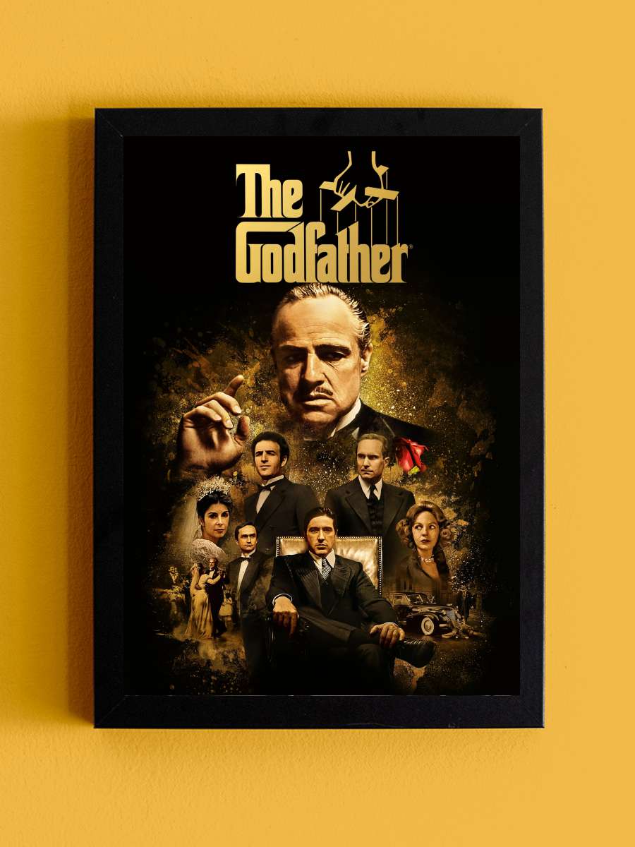 Baba - The Godfather Film Tablo Siyah Çerçeveli Film Poster Afiş Tablo