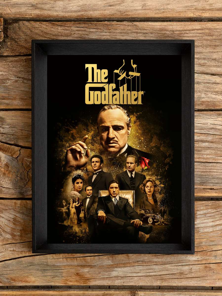 Baba - The Godfather Film Tablo Siyah Çerçeveli Film Poster Afiş Tablo