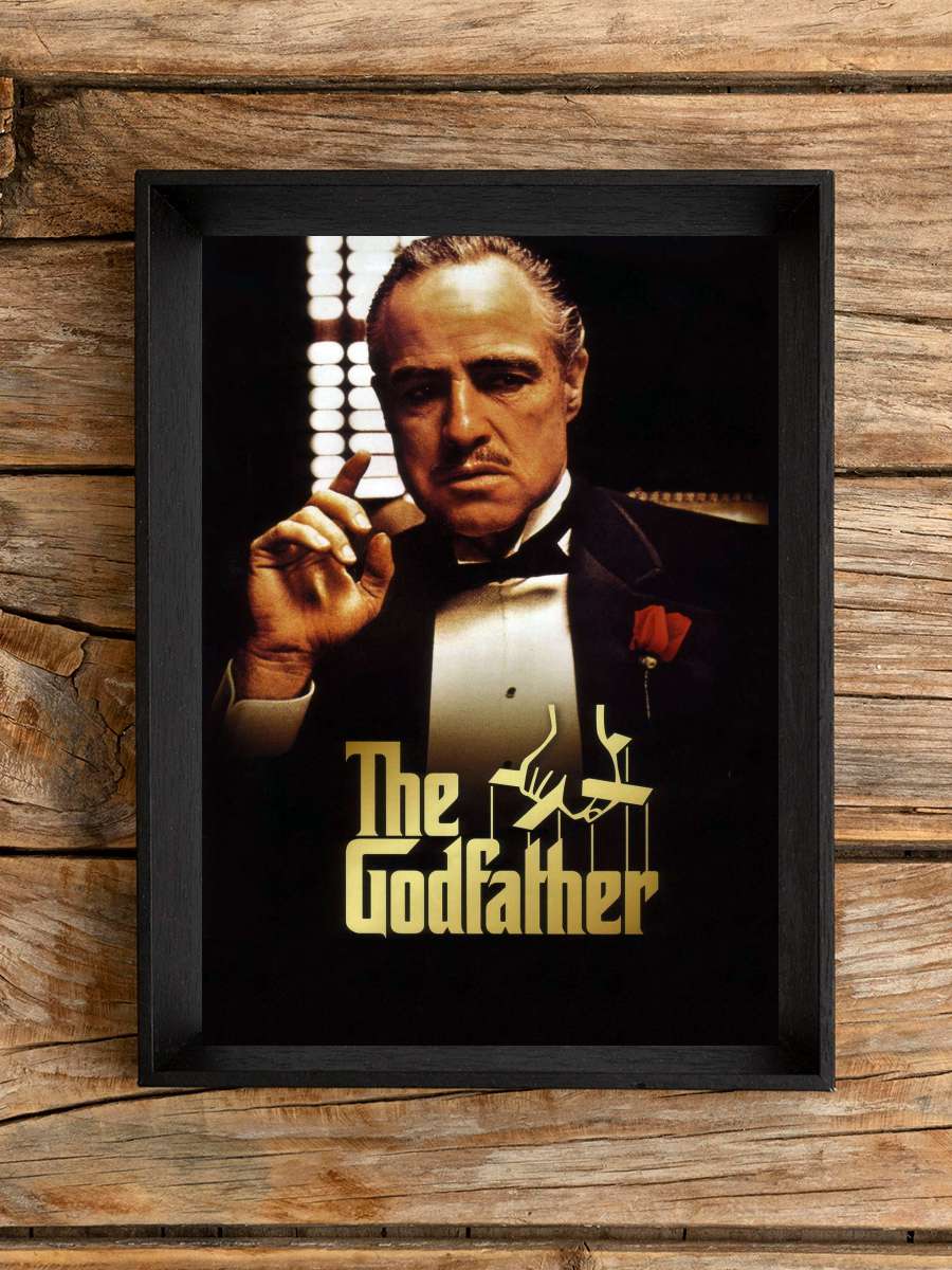 Baba - The Godfather Film Tablo Siyah Çerçeveli Film Poster Afiş Tablo