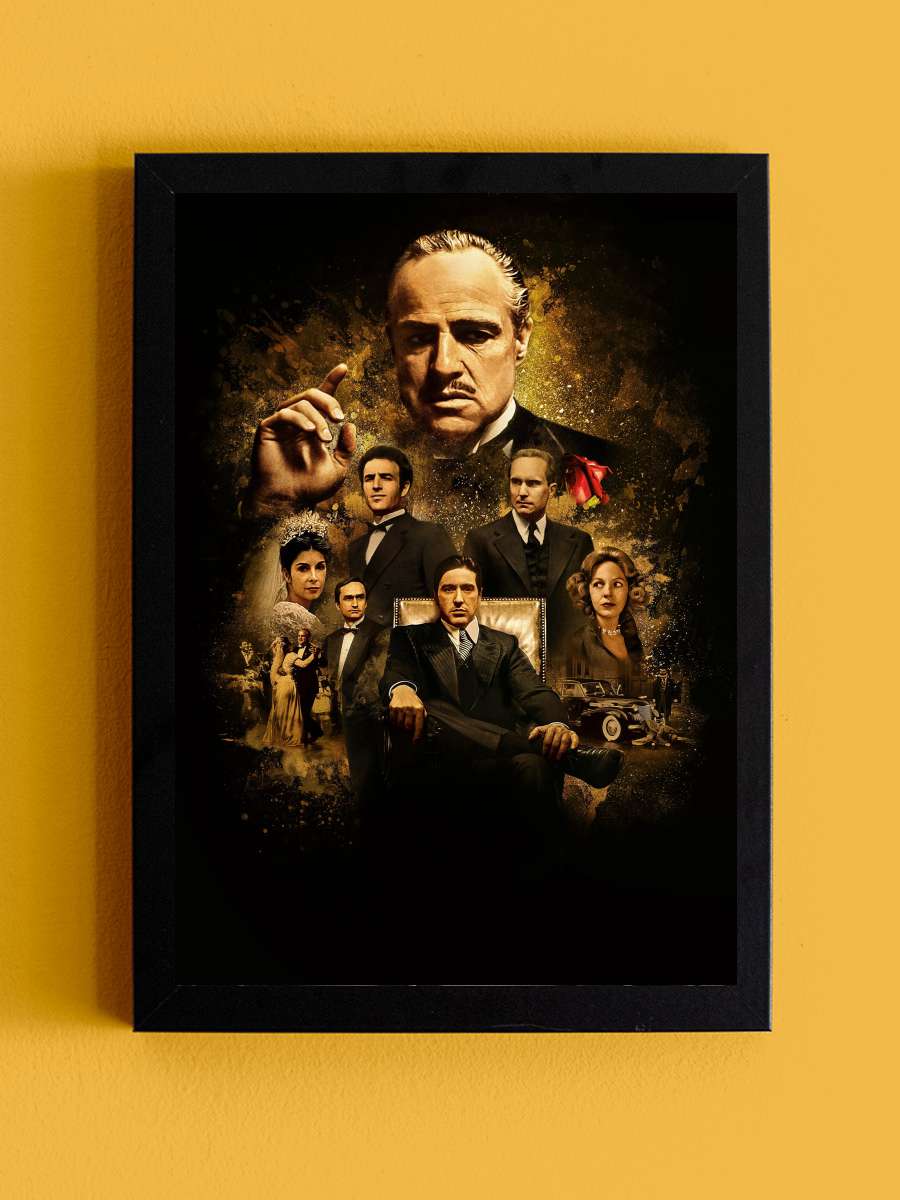 Baba - The Godfather Film Tablo Siyah Çerçeveli Film Poster Afiş Tablo