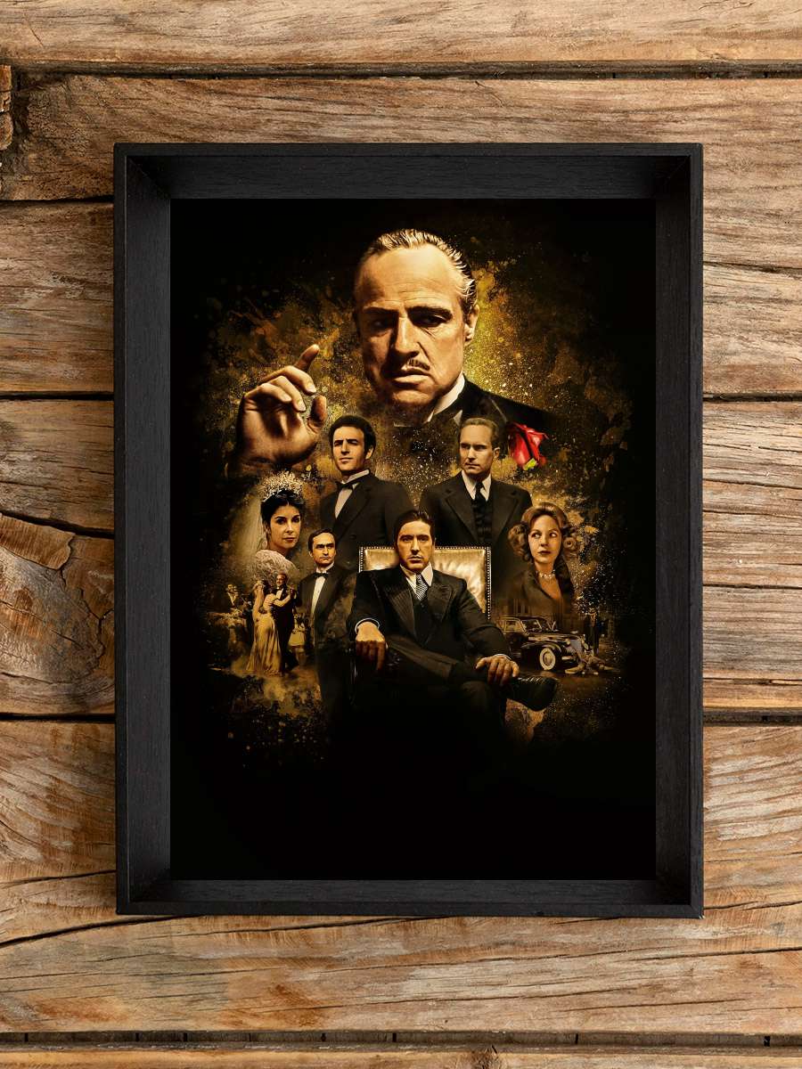 Baba - The Godfather Film Tablo Siyah Çerçeveli Film Poster Afiş Tablo