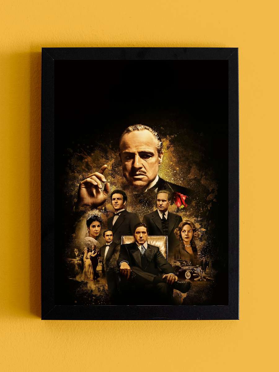 Baba - The Godfather Film Tablo Siyah Çerçeveli Film Poster Afiş Tablo