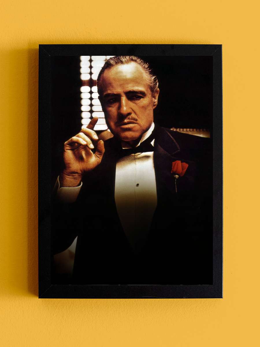 Baba - The Godfather Film Tablo Siyah Çerçeveli Film Poster Afiş Tablo