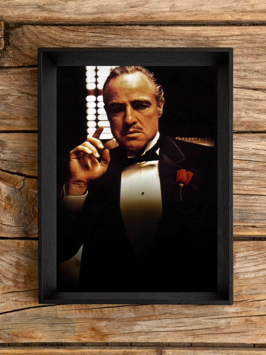 Baba - The Godfather Film Tablo Siyah Çerçeveli Film Poster Afiş Tablo