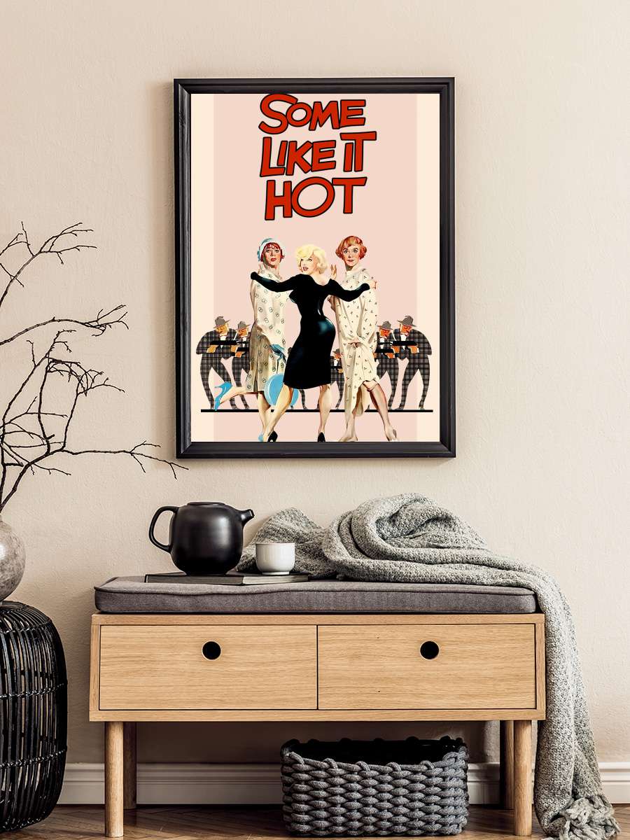 Bazıları Sıcak Sever - Some Like It Hot Film Tablo Siyah Çerçeveli Film Poster Afiş Tablo