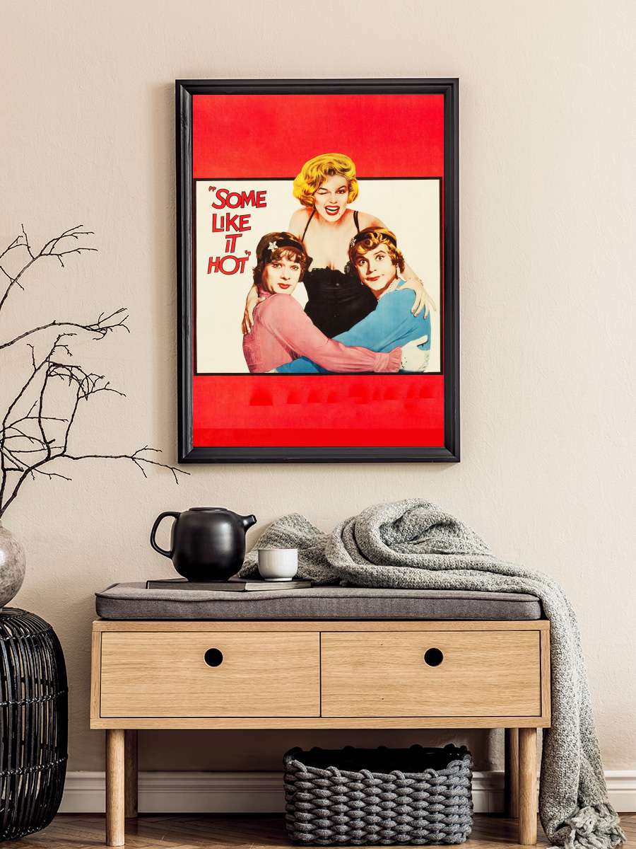 Bazıları Sıcak Sever - Some Like It Hot Film Tablo Siyah Çerçeveli Film Poster Afiş Tablo