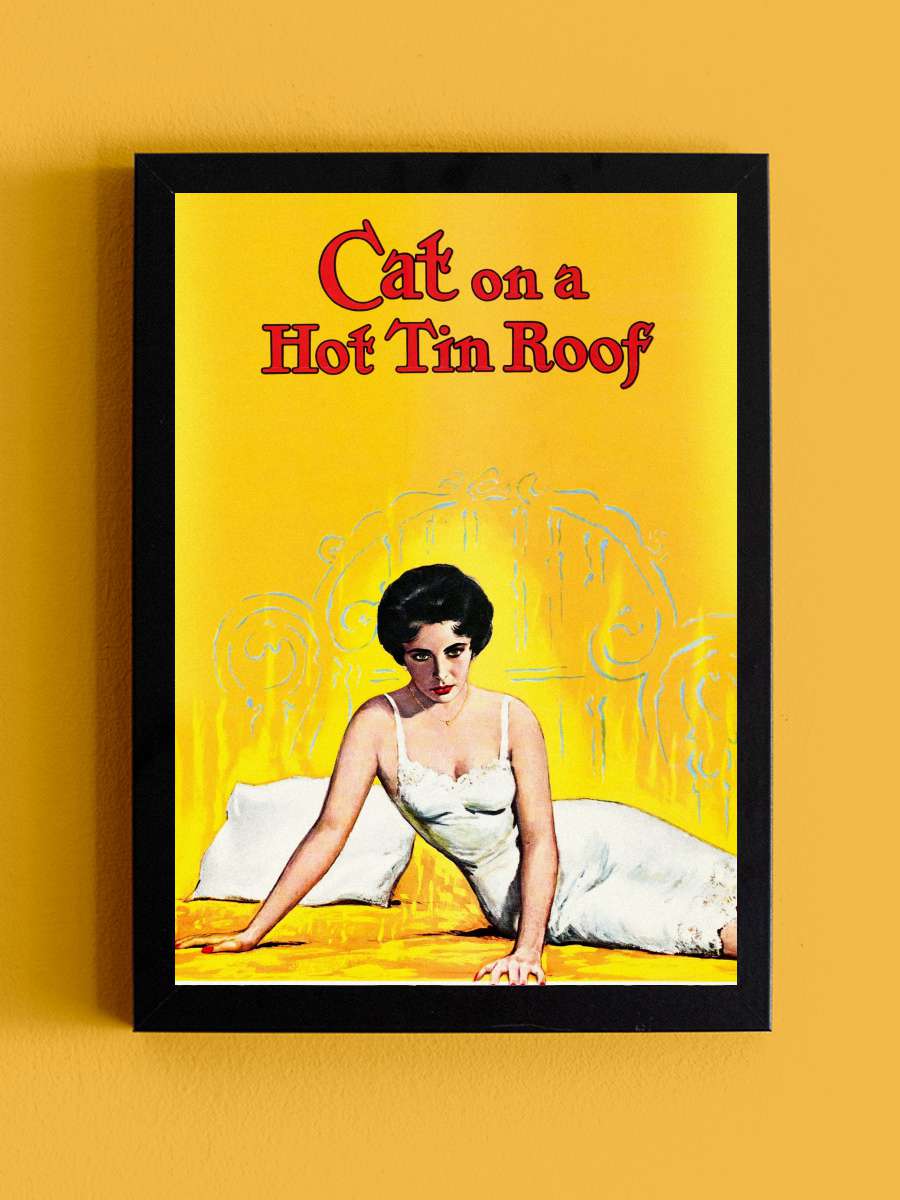 Kızgın Damdaki Kedi - Cat on a Hot Tin Roof Film Tablo Siyah Çerçeveli Film Poster Afiş Tablo