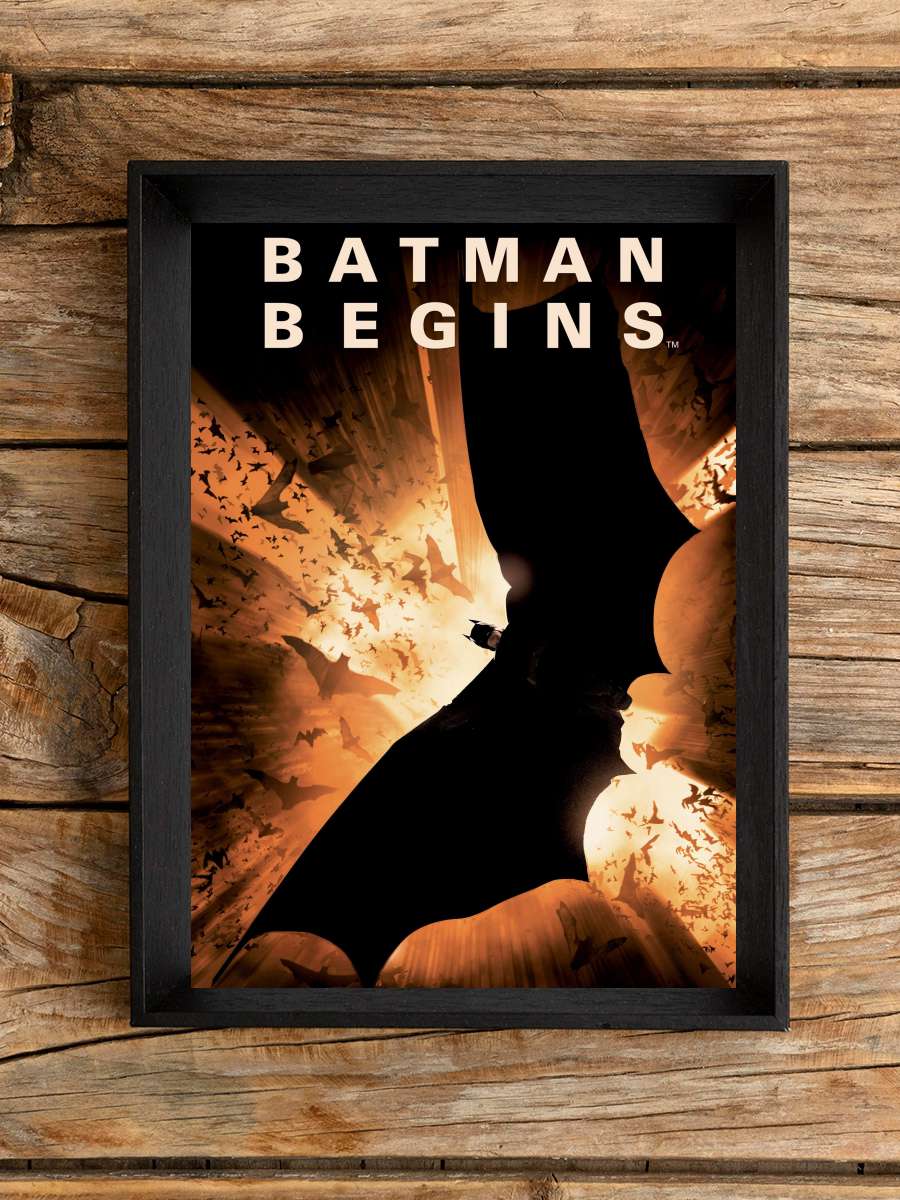 Batman Başlıyor - Batman Begins Film Tablo Siyah Çerçeveli Film Poster Afiş Tablo