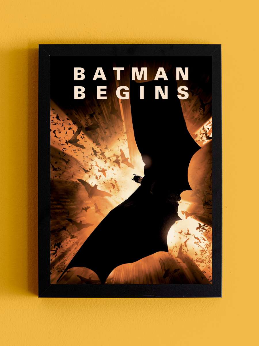 Batman Başlıyor - Batman Begins Film Tablo Siyah Çerçeveli Film Poster Afiş Tablo