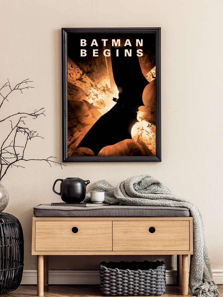 Batman Başlıyor - Batman Begins Film Tablo Siyah Çerçeveli Film Poster Afiş Tablo