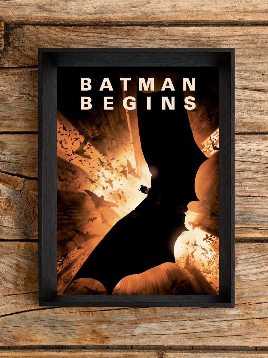 Batman Başlıyor - Batman Begins Film Tablo Siyah Çerçeveli Film Poster Afiş Tablo