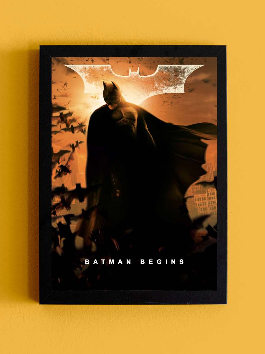 Batman Başlıyor - Batman Begins Film Tablo Siyah Çerçeveli Film Poster Afiş Tablo