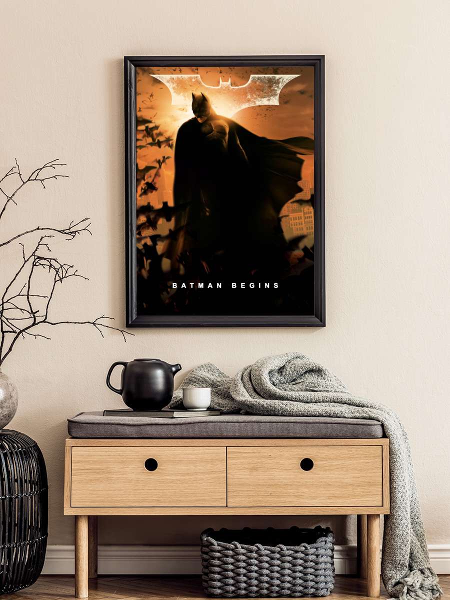 Batman Başlıyor - Batman Begins Film Tablo Siyah Çerçeveli Film Poster Afiş Tablo